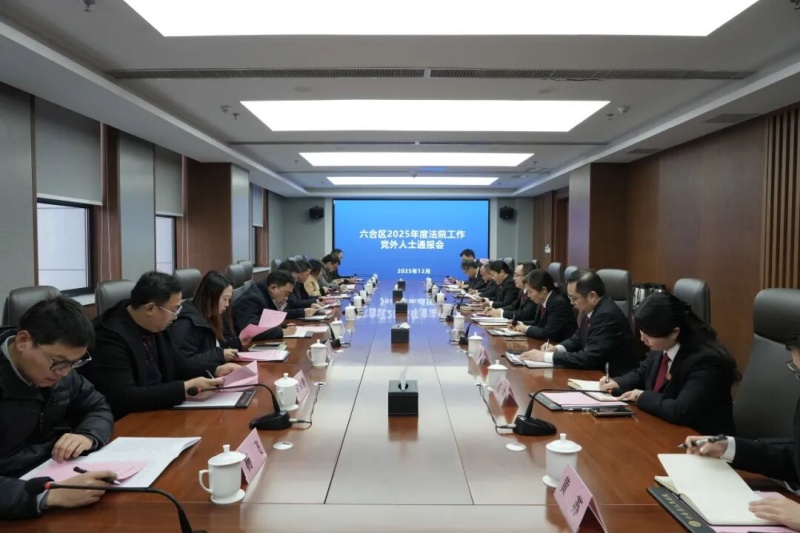 六合法院向党外人士通报2025年度工作情况